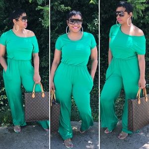 Green maxi jumpsuit